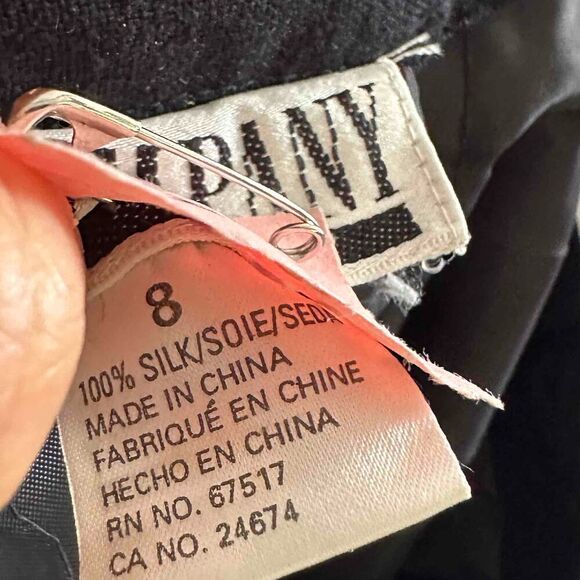 Vintage Silk Pencil Skirt High Waisted Knee Length Size 8 - Picture 5 of 5